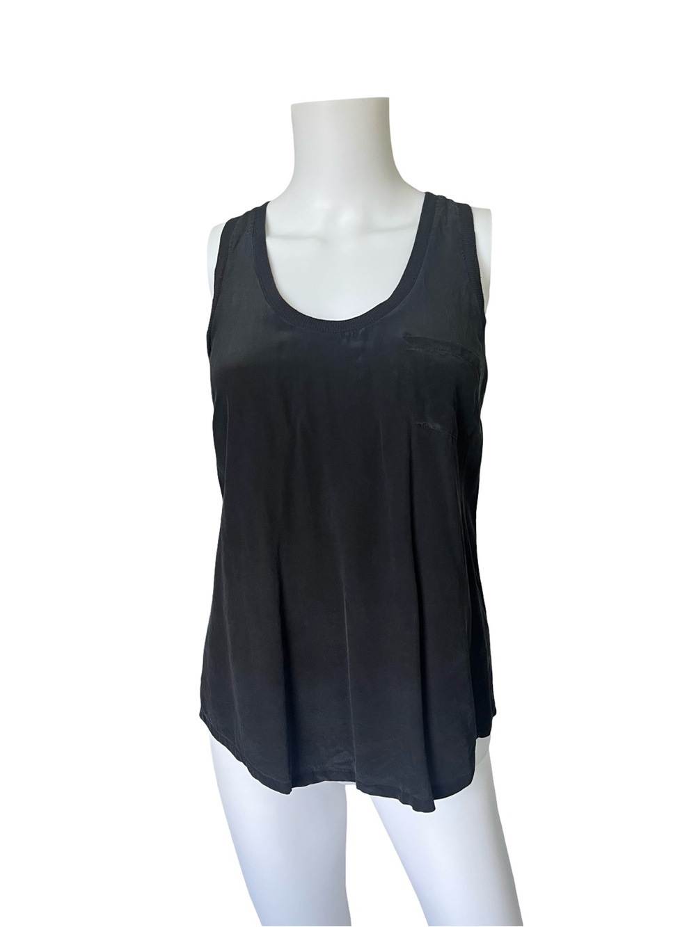 Joie Black Silk Tank Top Lightweight Sleeveless Neutral Womens Size XS